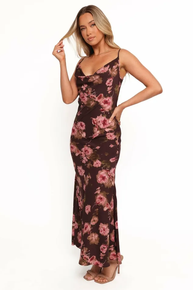 Dresses Petal and Pup Women Enya Maxi Dress Chocolate Floral
