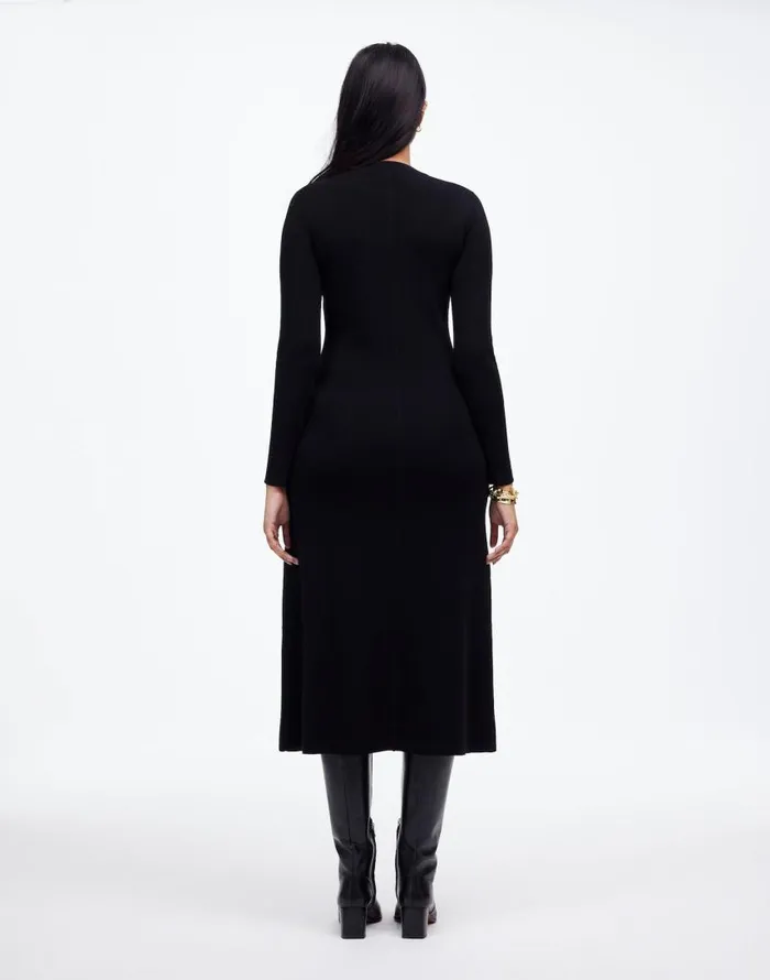 Dresses Women Madewell Merino Wool Sweater Maxi Dress True Black