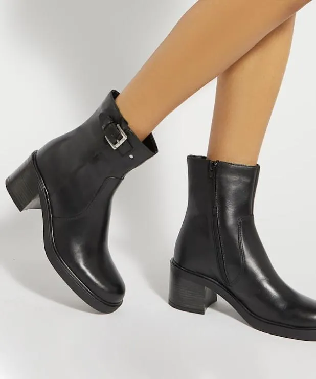 Dune London Ankle Boots Women Chunky Heel Ankle Boot Black