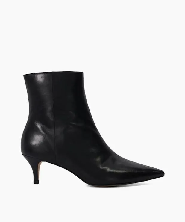 Dune London Ankle Boots Women Pointed Toe Kitten Heel Boots Black