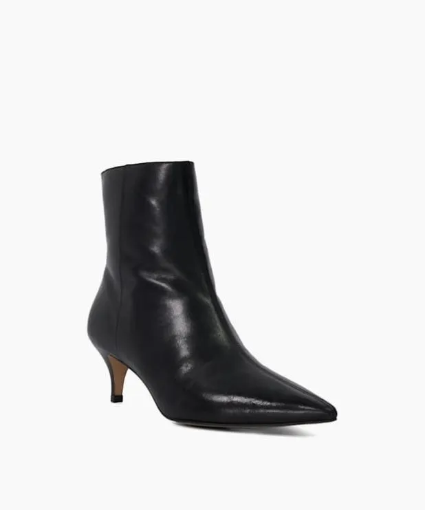 Dune London Ankle Boots Women Pointed Toe Kitten Heel Boots Black