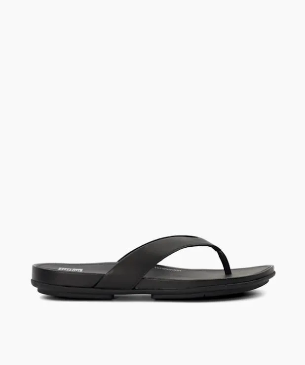Dune London Black Sandals Women Leather Toe Post Sandals Black