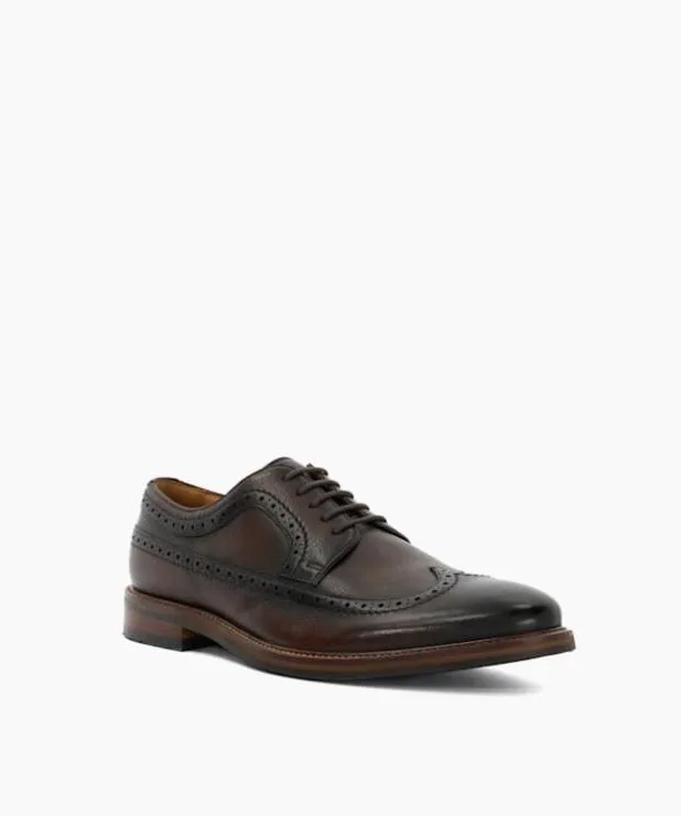 Dune London Brown Shoes Men Lace Up Brogues Brown
