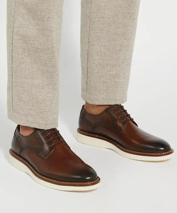 Dune London Casual Shoes Men Rubber Sole Lace Up Derby Brown