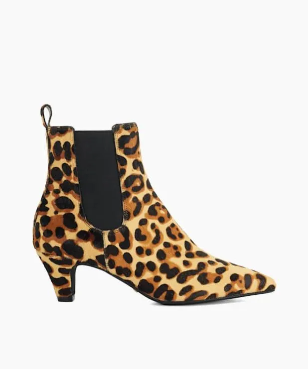 Dune London Chelsea Boots Women Statement Mid Heel Chelsea Ankle Boots Animal