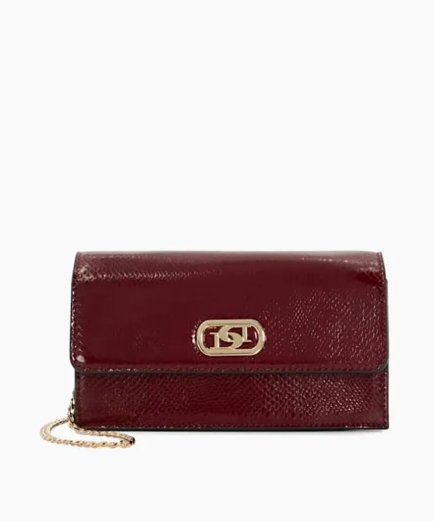 Dune London Crossbody Bags Women Branded Micro Bag Red Leather