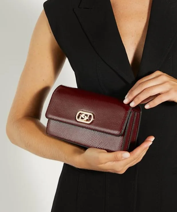 Dune London Crossbody Bags Women Branded Micro Bag Red Leather