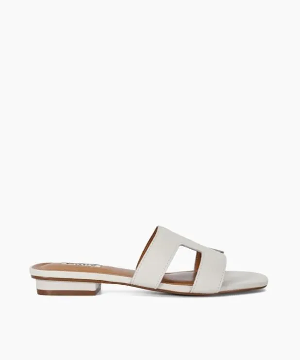 Dune London Flat Sandals Women Smart Slider Sandals White
