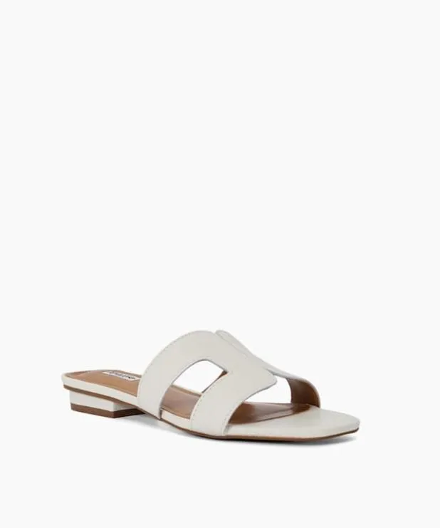 Dune London Flat Sandals Women Smart Slider Sandals White
