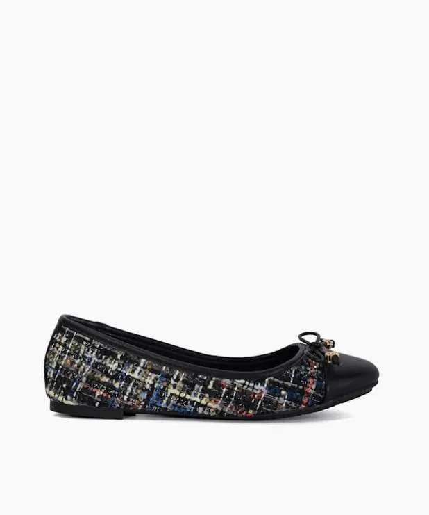 Dune London Flat Shoes Women CharmDetail Ballet Shoes Multi Fabric