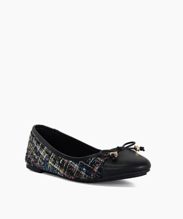 Dune London Flat Shoes Women CharmDetail Ballet Shoes Multi Fabric