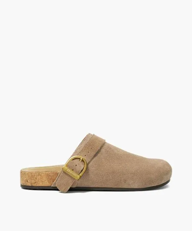 Dune London Flat Shoes Women Suede Clogs Neutral