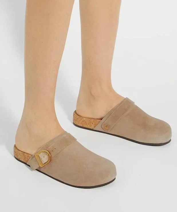 Dune London Flat Shoes Women Suede Clogs Neutral