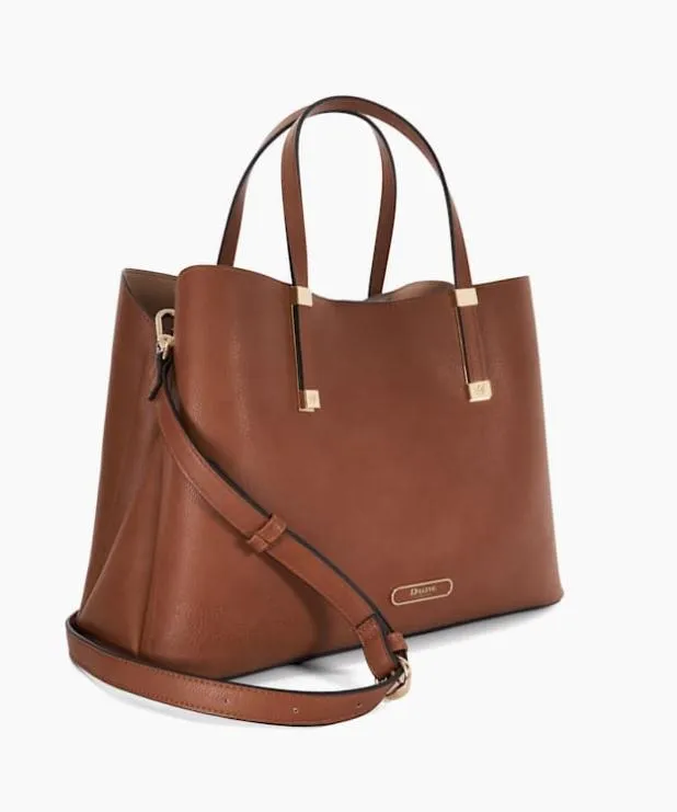 Dune London Handbags Women Branded Hardware Tote Bag Brown