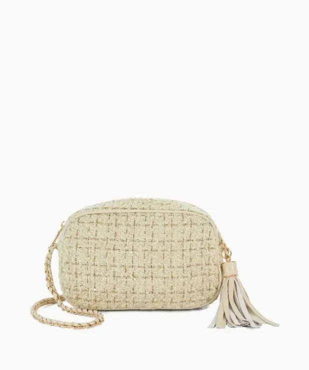 Dune London Handbags Women Leather Quilted Camera Bag White