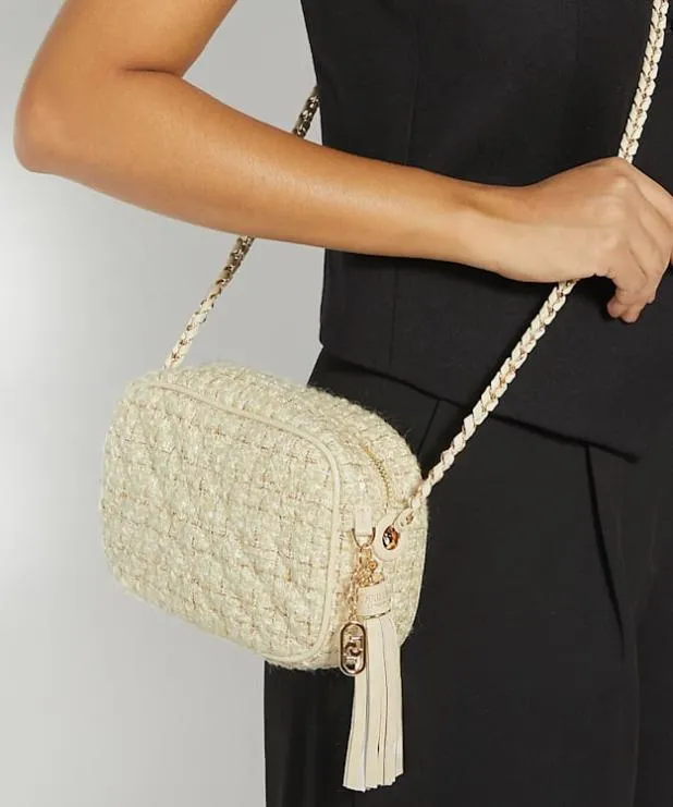 Dune London Handbags Women Leather Quilted Camera Bag White