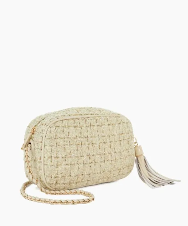 Dune London Handbags Women Leather Quilted Camera Bag White