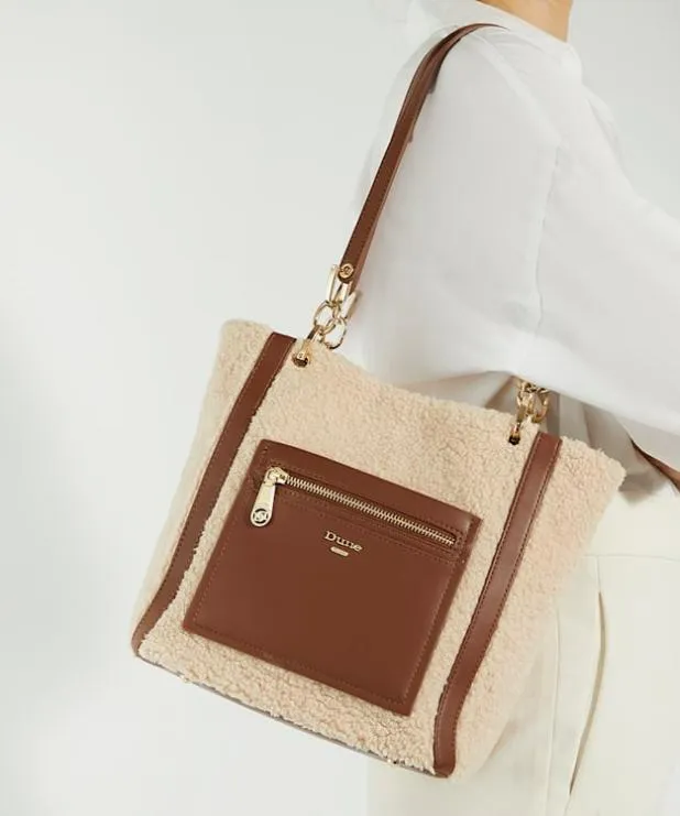 Dune London Handbags Women Long Handle Logo Tote Brown