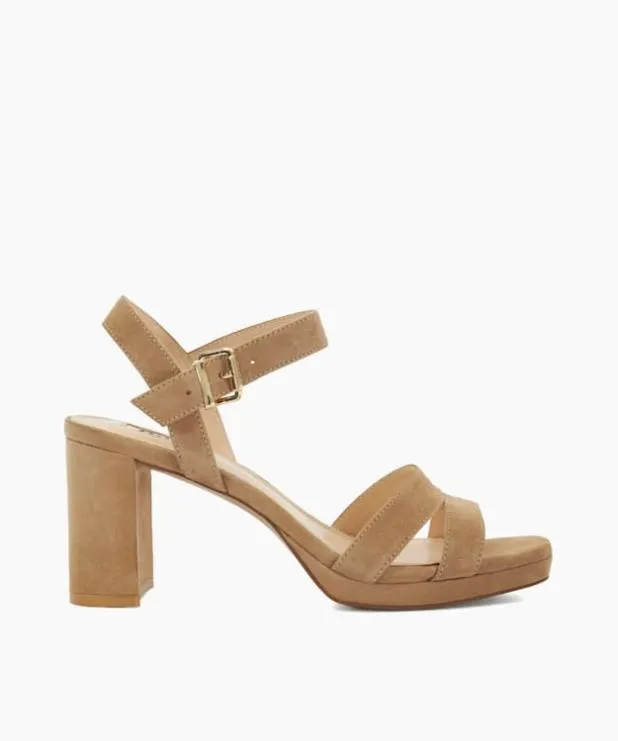 Dune London Heeled Sandals Women Block Heel Sandals Brown