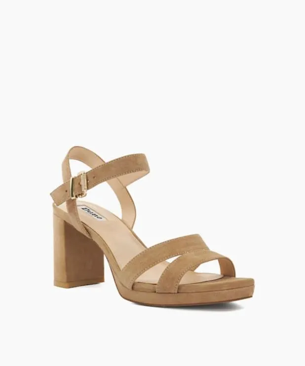 Dune London Heeled Sandals Women Block Heel Sandals Brown