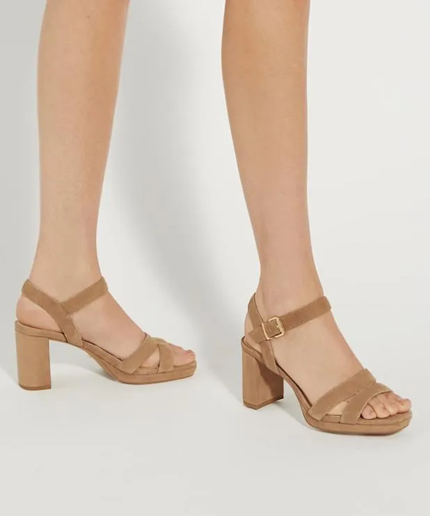 Dune London Heeled Sandals Women Block Heel Sandals Brown