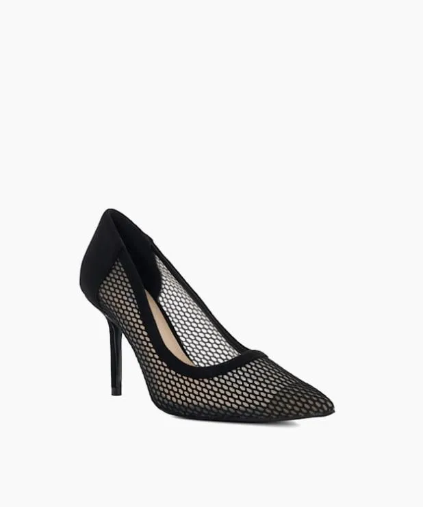 Dune London Heels Women Pointed Toe Mesh Court Shoes Black