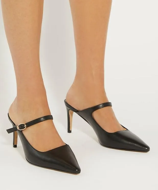 Dune London Heels Women Stiletto Heel Slip On Black Leather