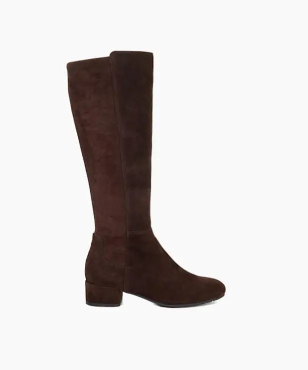 Dune London Knee High Boots Women Stretch KneeHigh Boots Brown