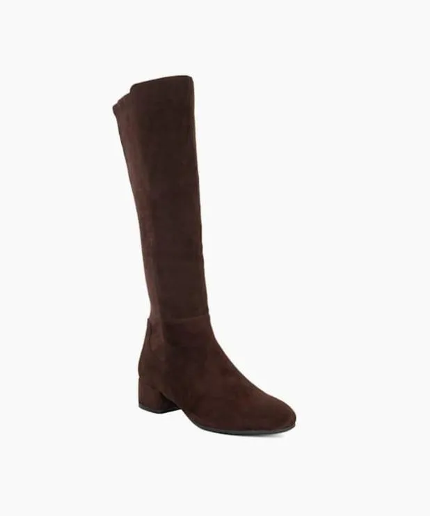 Dune London Knee High Boots Women Stretch KneeHigh Boots Brown