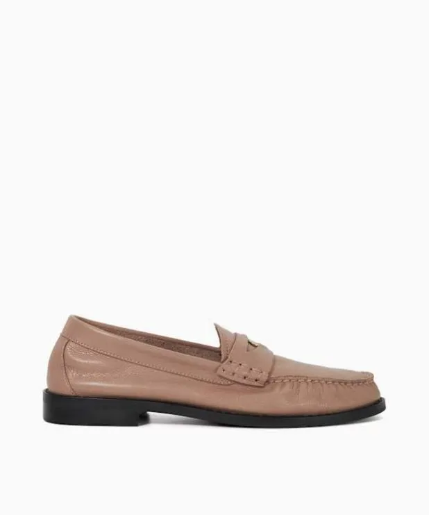 Dune London Loafers Women Coin Penny Trim Loafers Neutral
