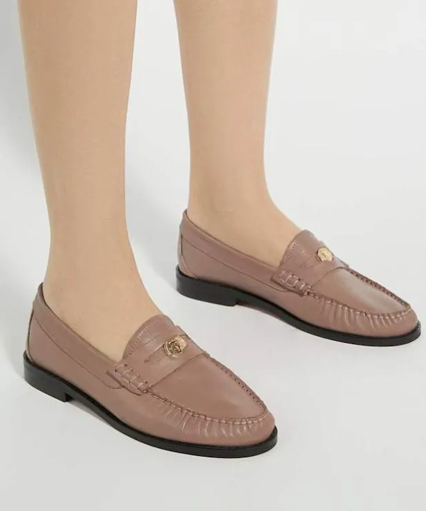 Dune London Loafers Women Coin Penny Trim Loafers Neutral