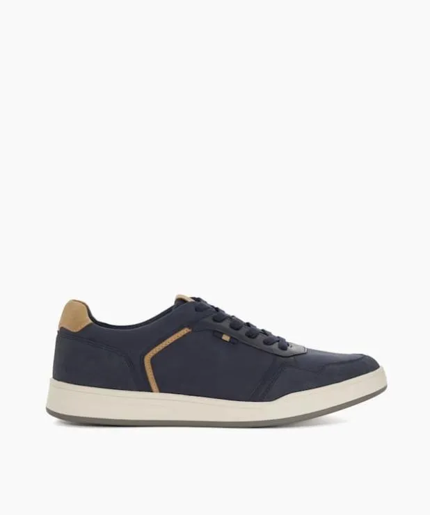 Dune London Trainers Men Stitch Detail Lace Up Trainers Blue