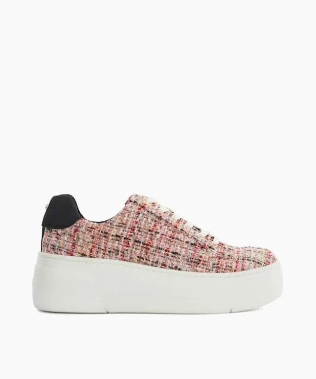 Dune London Trainers Women Lace Up Flatform Trainers Pink