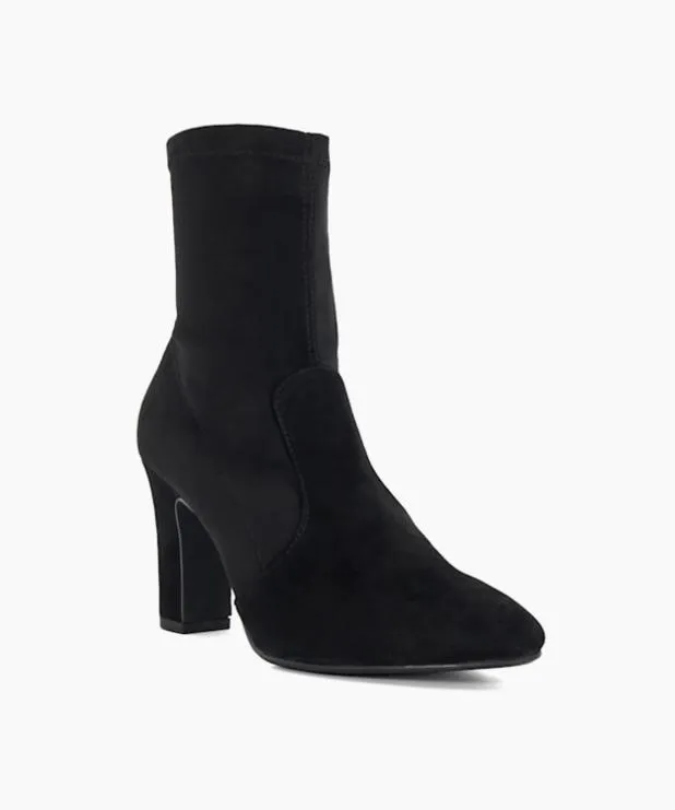 Dune London Wide Fit Boots Women Wide Fit Almond Toe Sock Boots Black