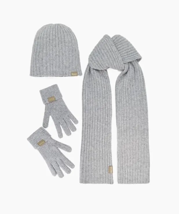 Dune London Winter Accessories Women Ribbed Gloves Grey