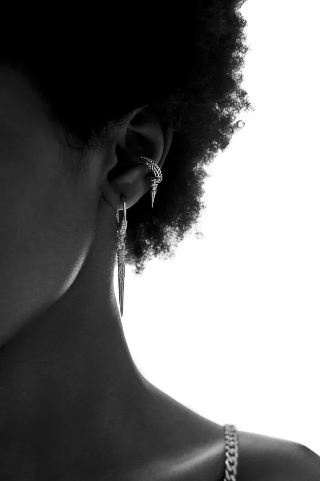 Earring Olivia Gray Women Baandsh Jewelry