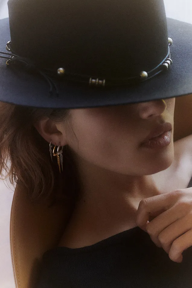 Earring Olivia Gray Women Baandsh Jewelry