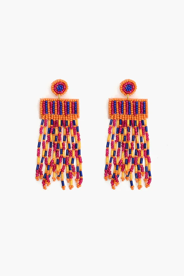 Earrings Women Shakira Multi Color Beaded Earring America and Beyond