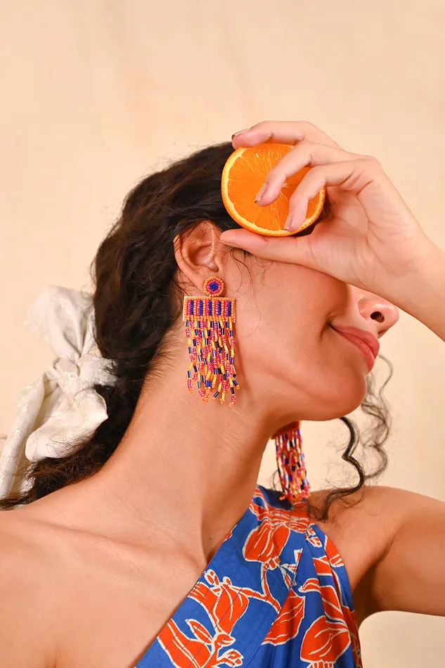 Earrings Women Shakira Multi Color Beaded Earring America and Beyond