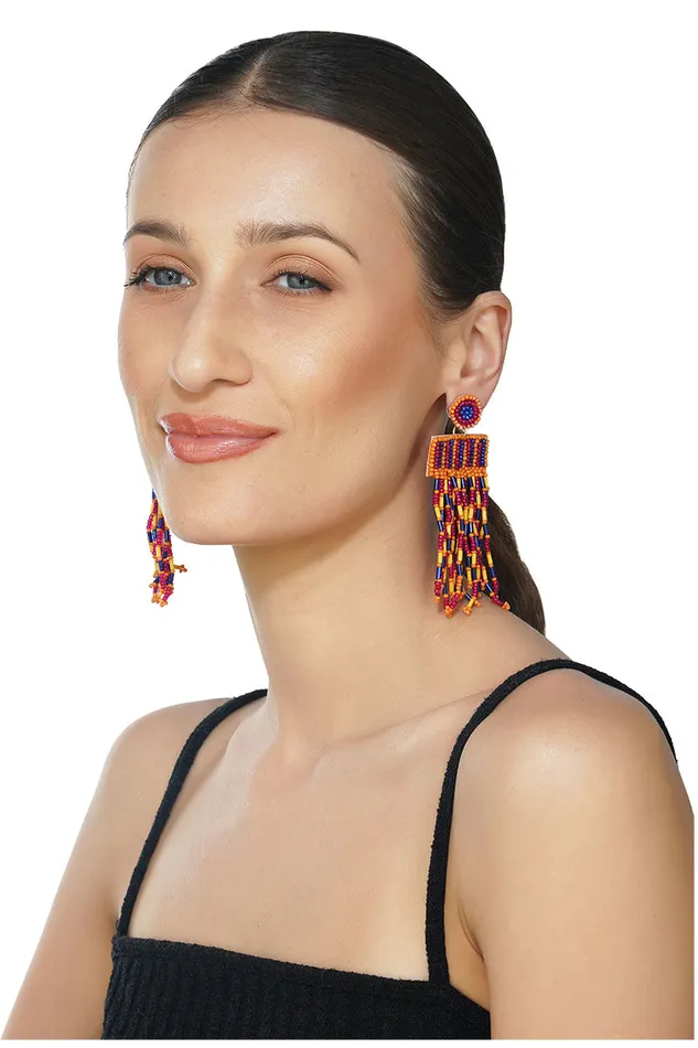 Earrings Women Shakira Multi Color Beaded Earring America and Beyond