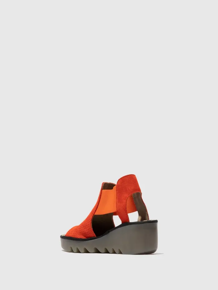 Elasticated Sandals BIGA412FLY SCARLET Women Fly London Sandals