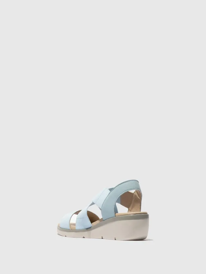Elasticated Sandals NOLI056FLY SKY BLUE Women Fly London Sandals