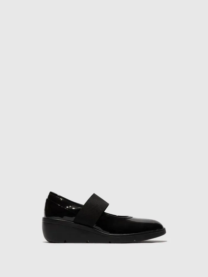 Elasticated Shoes NARA547FLY ATLANTIS BLACK Women Fly London Shoes