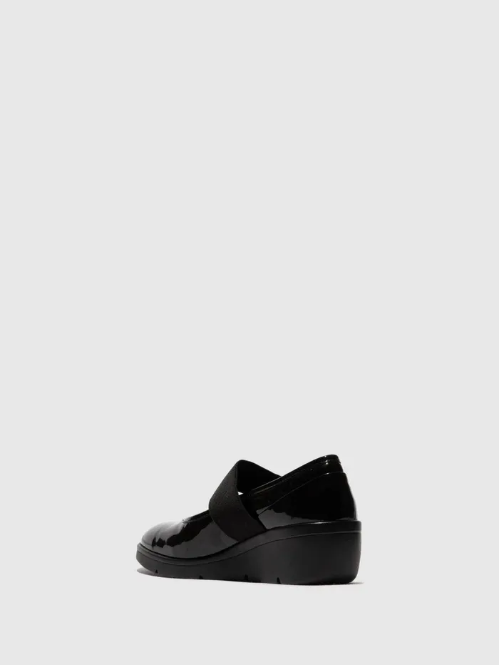 Elasticated Shoes NARA547FLY ATLANTIS BLACK Women Fly London Shoes
