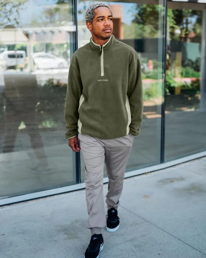 Error 92 Mock Neck Sweatshirt 8211 Winter Moss Mens Volcom Hiking