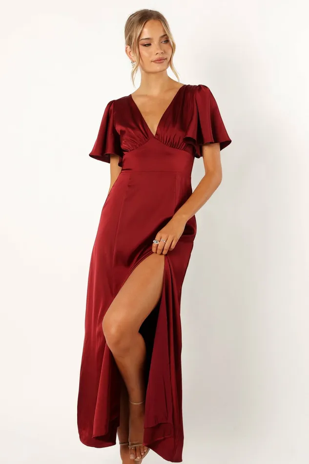Event Dresses Women Casper Maxi Dress Wine Petal and Pup