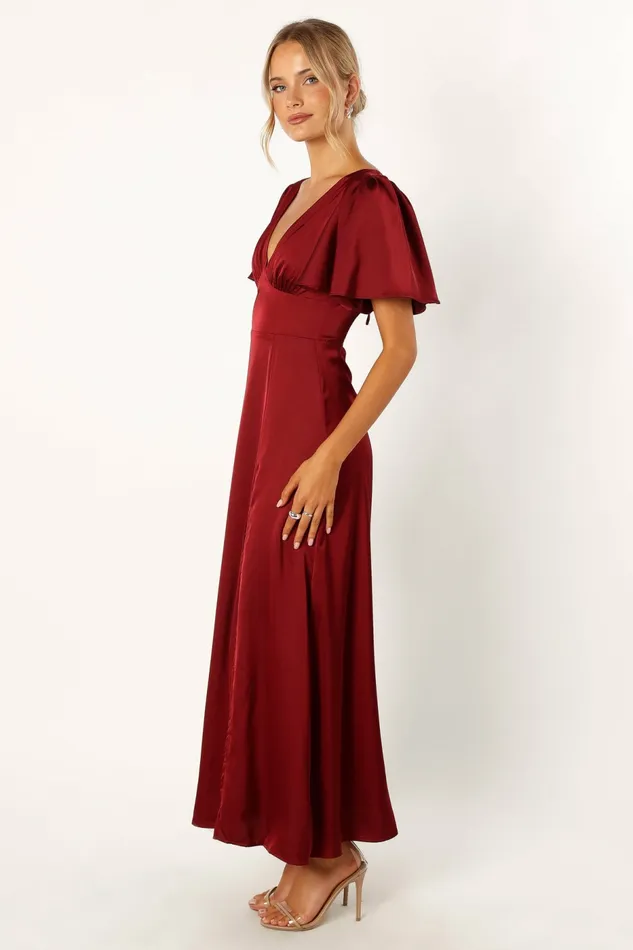 Event Dresses Women Casper Maxi Dress Wine Petal and Pup