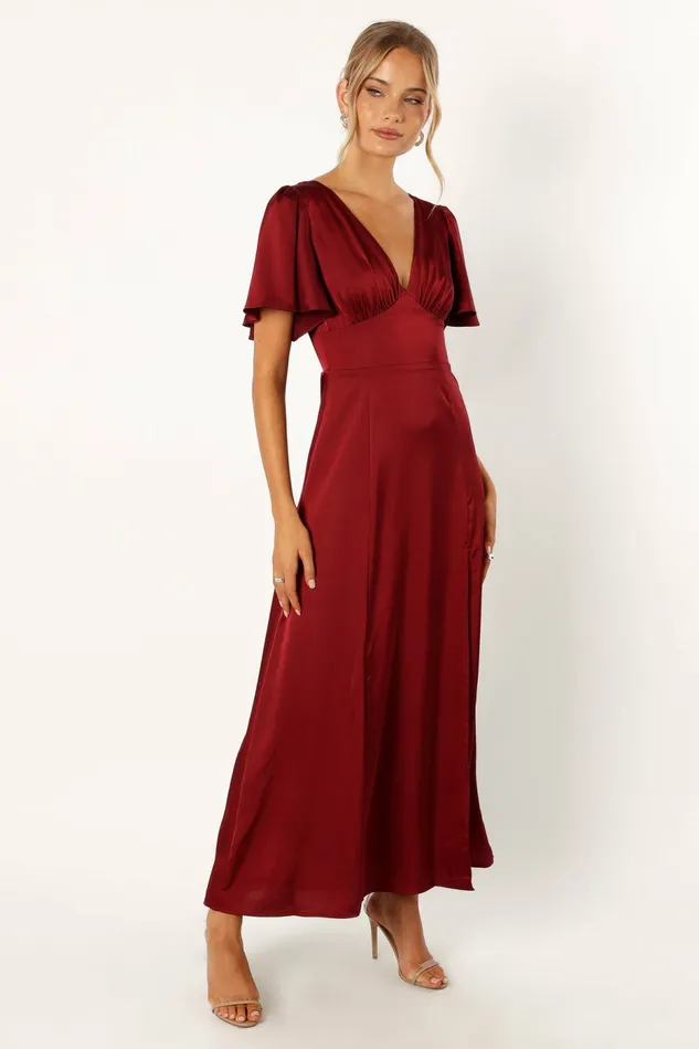 Event Dresses Women Casper Maxi Dress Wine Petal and Pup