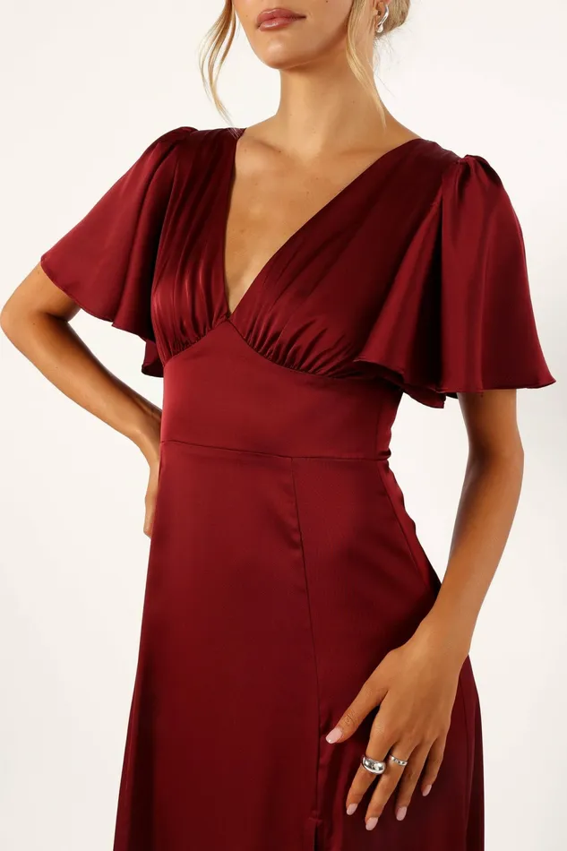 Event Dresses Women Casper Maxi Dress Wine Petal and Pup