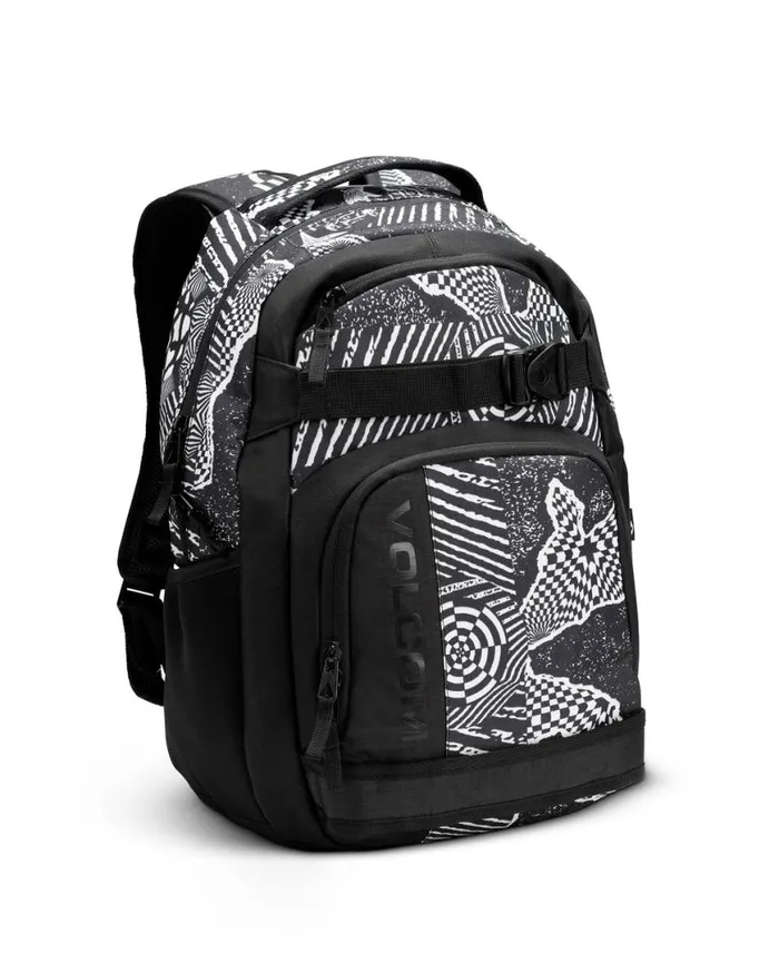 Everstone Skate Backpack 8211 Black White Mens Volcom Bags and Backpacks